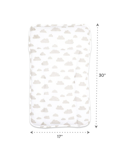 Masilo Diaper Changing Mat-Reversible-GOTS Certified Organic Cotton-Cloud Grey