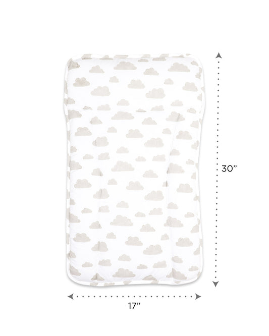 Masilo Diaper Changing Mat-Reversible-GOTS Certified Organic Cotton-Cloud Grey