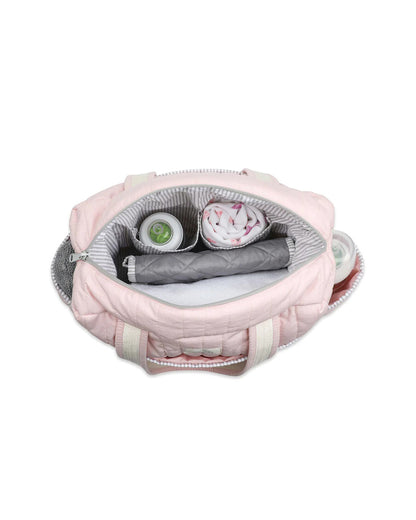 Masilo Organic Cotton Diaper Bag-With Extra Storage Space-Blush Pink