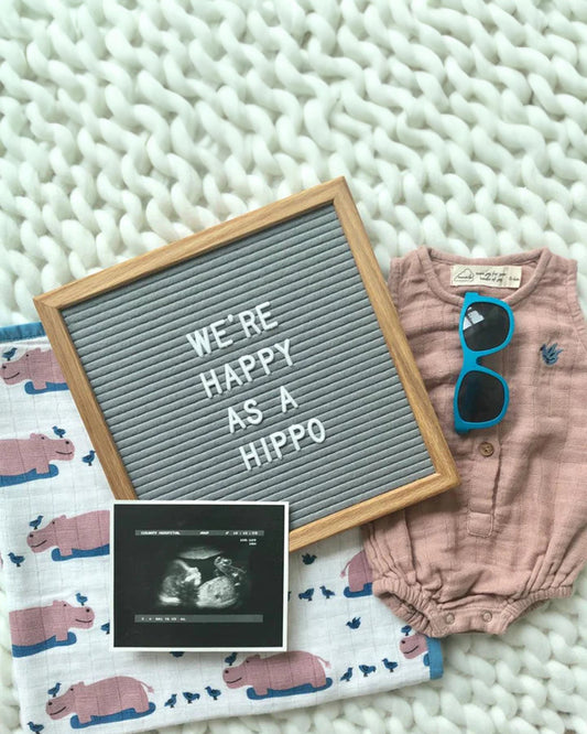 Masilo Happy As A Hippo Classic Snuggle Box New Born Gift Set-Pack Of 2-Gift For Baby Shower & Baby Birthday