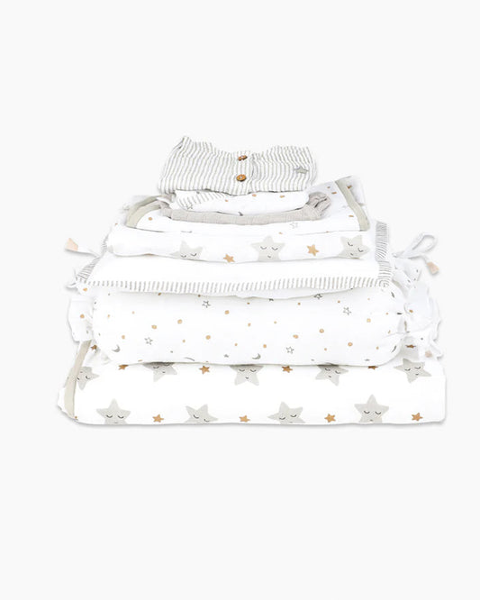 Masilo Sleepy Star First Year Bundle New born Gift Set-pack of 8-Gift for Baby Shower & Baby Birthday