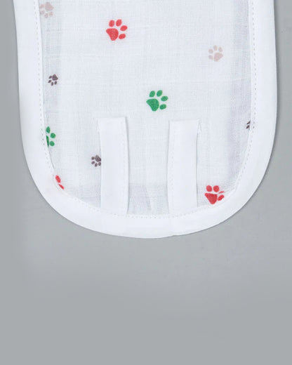 Kiddie Bunch Paws Cloth Nappy-100% Organic Cotton Muslin-Washable & Reusable