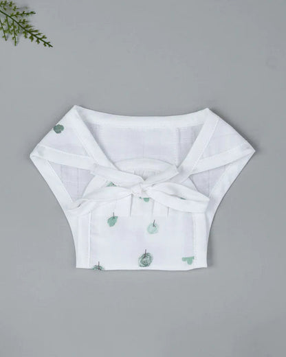 Kiddie Bunch Green Groove Cloth Nappy-100% Organic Cotton Muslin-Washable & Reusable