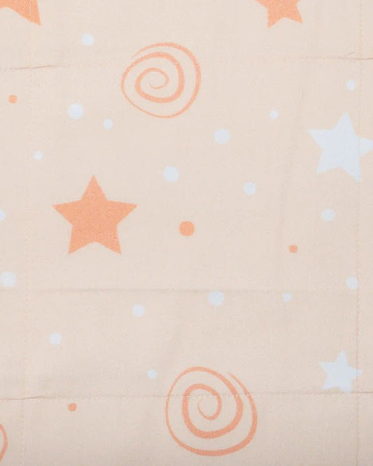 Kiddie Bunch Swirl Beige Baby Travel Blanket-100% Organic Cotton-For Infants