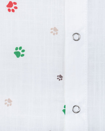 Kiddie Bunch Paws Jhabla-Half Print-Cotton-For Infants