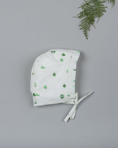 Kiddie Bunch Cap-Green Grove-Cotton-For Infants