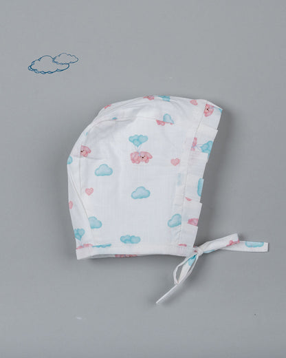 Kiddie Bunch Cap-Fly In Pup-Cotton-For Infants