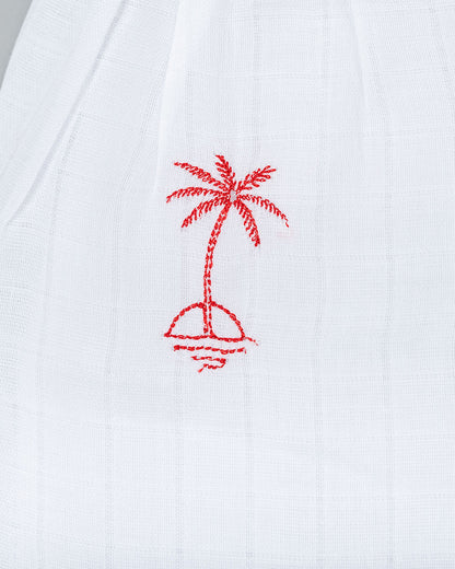 Kiddie Bunch White Shorts-Coco Tree-Muslin-For Infants