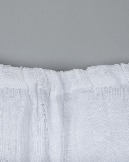 Kiddie Bunch White Shorts-Sleep Well-Muslin-For Infants