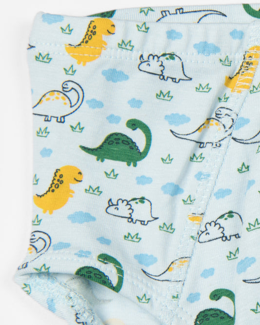 Keebee Blue Brief-Dino-Organic Cotton-Pack of 2-For Infants