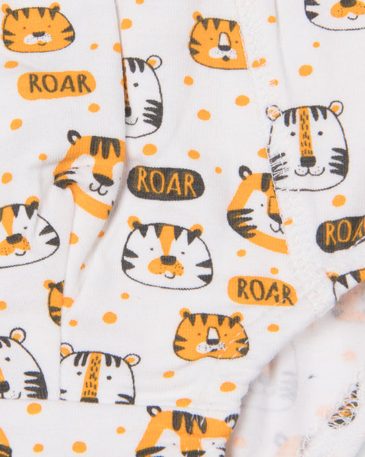Keebee Orange Brief-Tiger-Organic Cotton-Pack of 2-For Infants