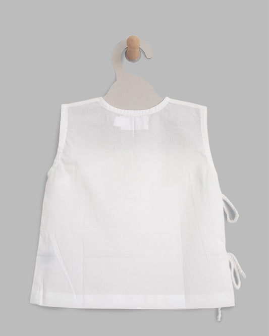 Keebee Rainbow Jhabla-Embroidered-Organic Cotton-For Infants