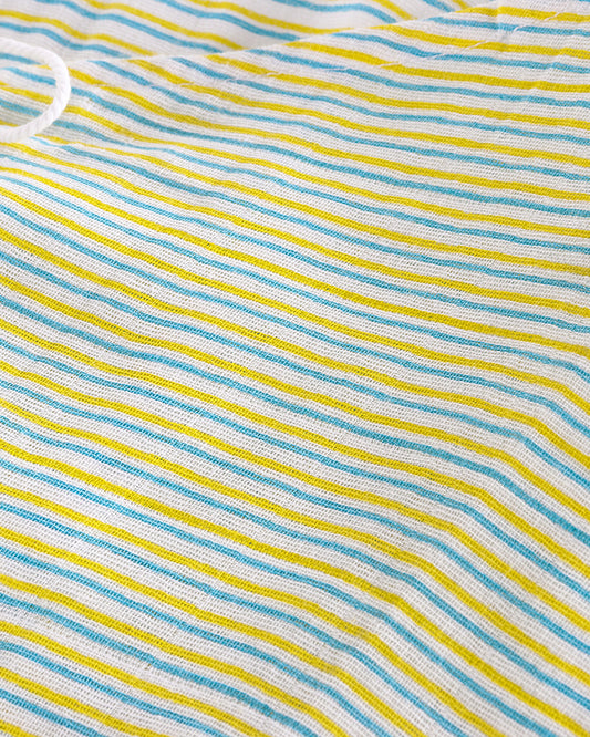 Keebee White Jhabla-Stripes-Organic Cotton-For Infants