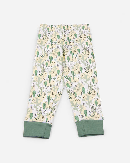 Keebee Green Nightsuit-Floral Printed-Organic Cotton-For Infants