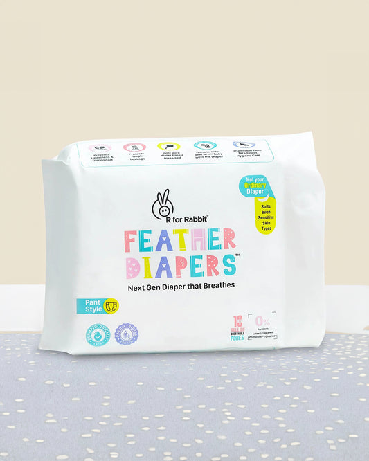 R For Rabbit Feather Diaper Pants-S (5-9Kg)-Dermatologically Tested