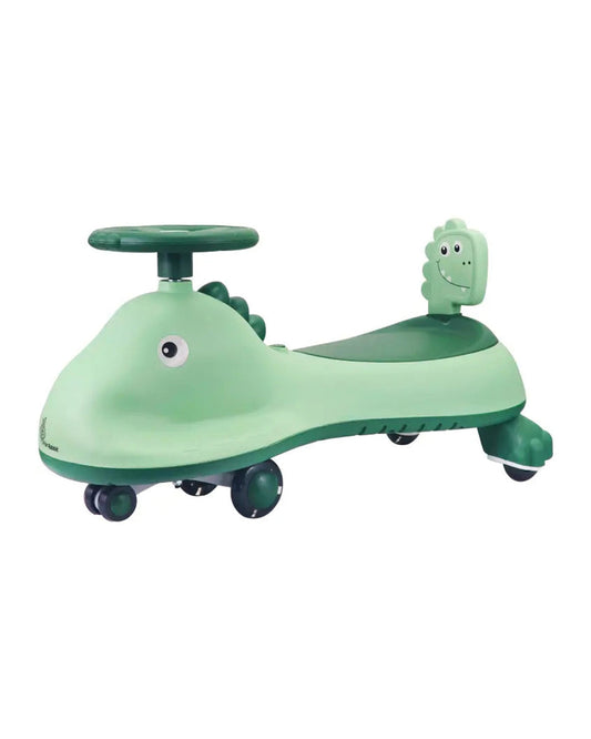 R for Rabbit Iya Iya Dino Twister & Swing car-ABEC 7 Bearing-With Inbuilt Music And Light-For 3Y+ (Upto 100Kg)-Green