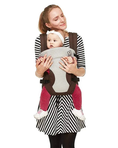 R for Rabbit New Cuddle Snuggle Baby Carrier-3 Carry Positions-Ergonomic Design-3M to 24M (Upto 15 Kg)-Brown Grey