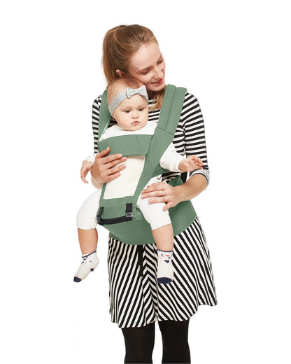 R for Rabbit Upsy Daisy Baby Carrier-With 4 In 1 Carry Position-Adjustable Hip Seat Belt-3M to 2Y (Upto 15Kg)-Green