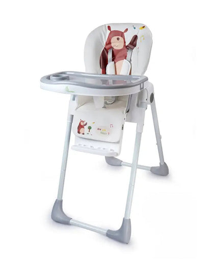 R for Rabbit Marshmallow Lite Baby High Chair-6 Height Adjustments-Removable Meal Tray-6M to 5Y (Upto 20Kg)-Grey