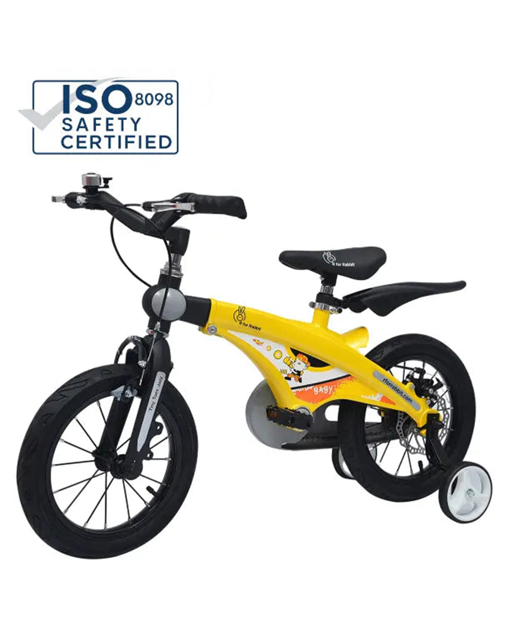 R for Rabbit Tiny Toes Jazz Bicycle 14 inch Wheels 90 Pre Installed Adjustable Structure 3Y to 5Y Upto 40kg Yellow Extra 5 Off duckduckbaby