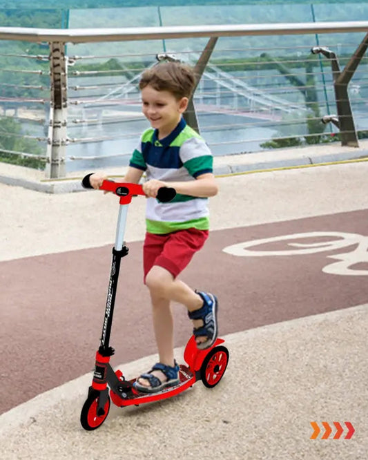 R for Rabbit Road Runner Drift Baby Scooter-3 Level Height Adjustment-Metal Body-2Y+ (Upto 50Kg)-Red Black