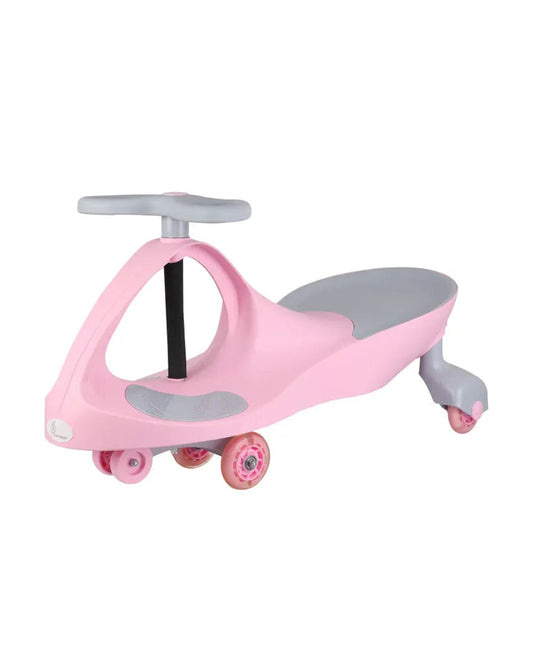 R for Rabbit Iya Iya Ace Twister & Swing car-Non-Slip Paddle-With PU LED Wheels-3Y+ (Upto 85Kg)-Pink