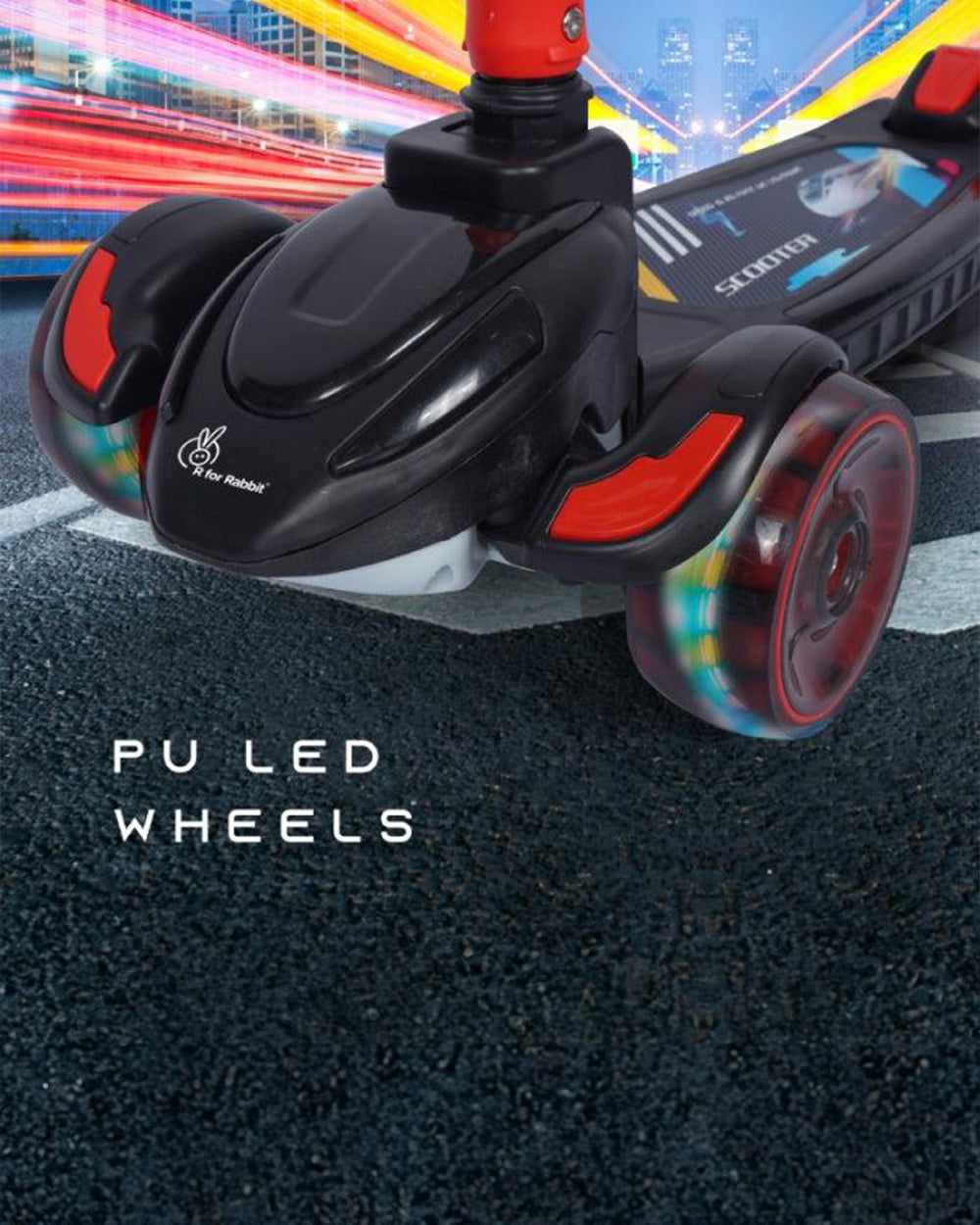 R for Rabbit Road Runner Racer Baby Scooter-4 Level Height Adjustment ...