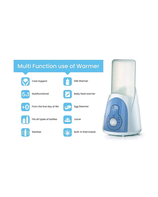 R for Rabbit 5 in 1 Hot Bot Bottle Warmer & Sterilizer-In Built Thermostat-Auto Shut Off-1 Bottle Capacity