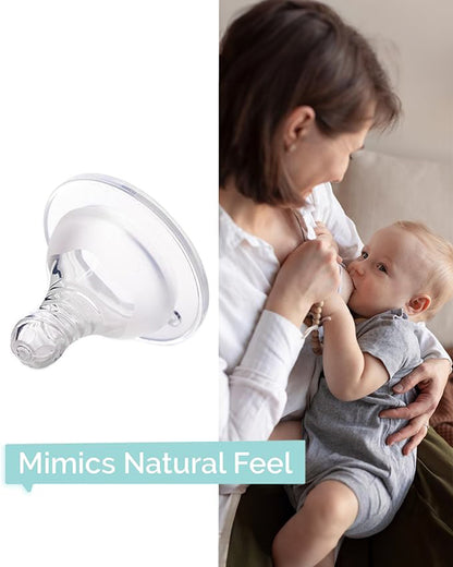 R for Rabbit First Feed Soft Silicone Teat For Glass/PP Bottle-0 to 3M-S Size-Soft & Stretchable-Feeding Bottle Nipple