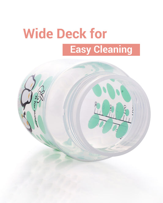 R for Rabbit Penguin Spout Sipper-Soft Silicone Spout -Spill Proof-Green-180 ml