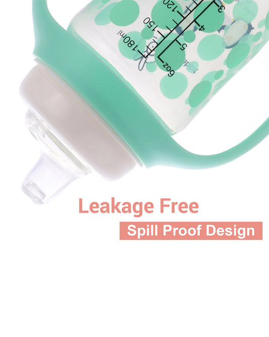 R for Rabbit Penguin Spout Sipper-Soft Silicone Spout -Spill Proof-Green-180 ml