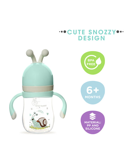 R for Rabbit Snoozy Spout Sipper-Soft Silicone Spout -Spill Proof-Green-240 ml