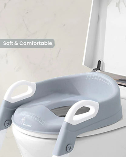 R For Rabbit Hilltop Step Stool Potty Seat-With Adjustable Ladder-Grey White-1 to 7 Years