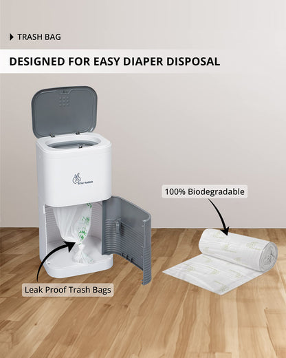 R For Rabbit Biodegradable Baby Diaper Disposable Trash Bags-With Carbon Filter-11 m Roll