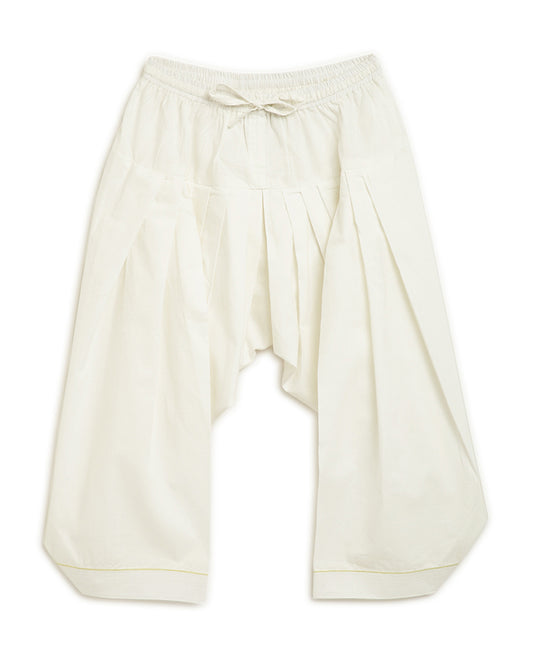 Tiber Taber Yellow Shibori Top Salwar Set-Tie Dye-Cotton-For Infants