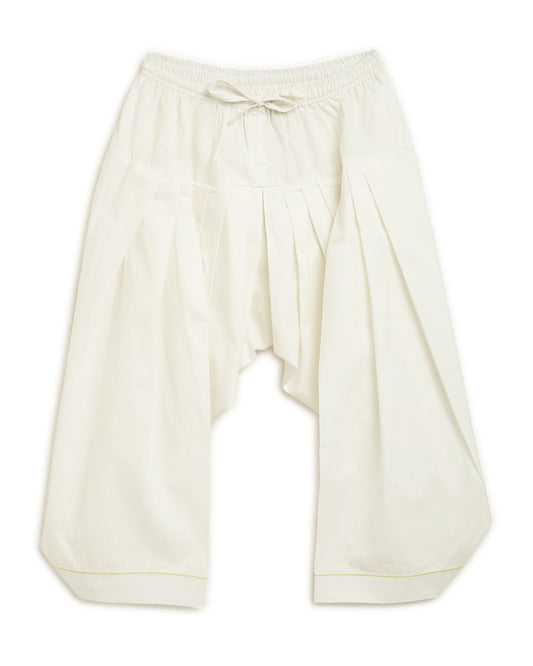 Tiber Taber Yellow Shibori Top Salwar Set-Tie Dye-Cotton-For Infants