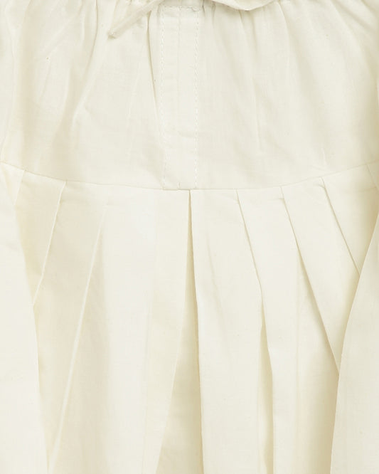 Tiber Taber Yellow Shibori Top Salwar Set-Tie Dye-Cotton-For Infants