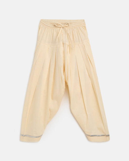 Tiber Taber Yellow Suit Set-Bandhani-Cotton-For Infants