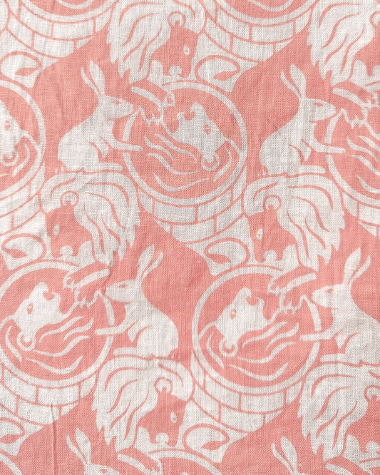 Story Tailor Peach Pink Crop Top and Pant-Foolish Lion and The Clever Rabbit-Cotton-For Infants