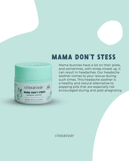 O'mumsie Headache Soother Balm-With Menthol Crystals & Lavender-Pregnancy Safe