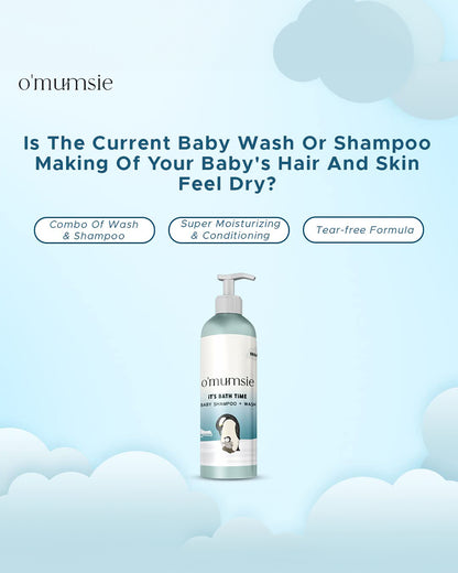 O'mumsie Baby Shampoo & Body Wash-Top To Toe Wash-With Shea Butter & Aloe Vera