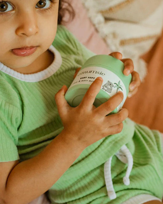 O'mumsie Face & Body Butter Baby Cream (100ml) & O'mumsie No-rinse Body Cleanser-Baby Body Wash (250ml)