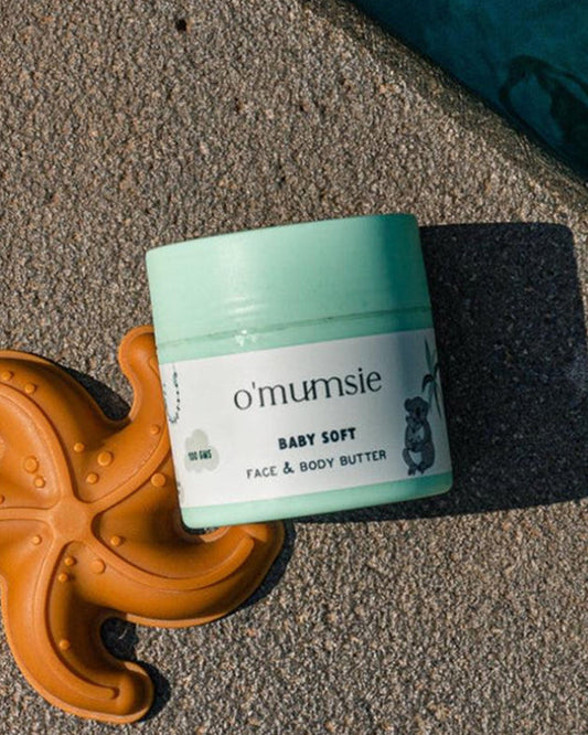 O'mumsie Face & Body Butter Baby Cream (100ml) & O'mumsie No-rinse Body Cleanser-Baby Body Wash (250ml)