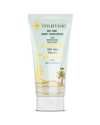 O'mumsie SPF 50+ Baby Sunscreen-With Red Raspberry Extracts & Wheat Germ Oil