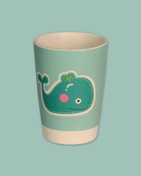 Polka Tots Eco-Friendly Bamboo Fiber Meal Set-Whale-Set of 5-For Feeding Infants