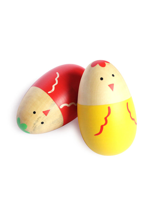 Shumee Wooden Chick Egg Shakers Rattle Toy-For Infants