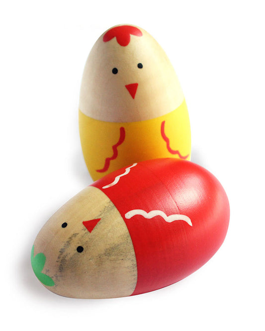 Shumee Wooden Chick Egg Shakers Rattle Toy-For Infants