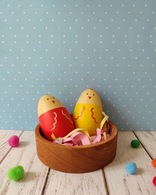 Shumee Wooden Chick Egg Shakers Rattle Toy-For Infants