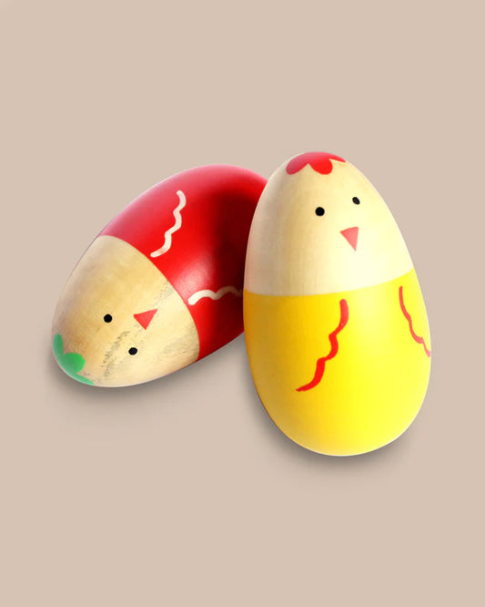 Shumee Wooden Chick Egg Shakers Rattle Toy-For Infants