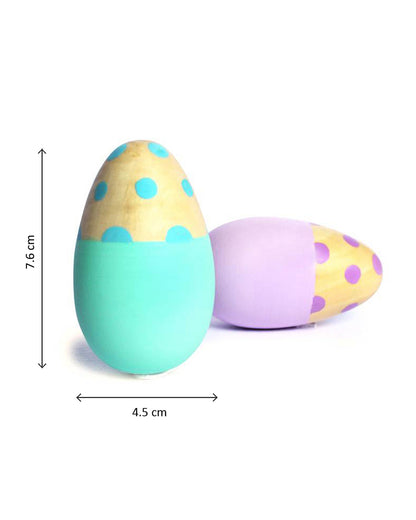 Shumee Wooden Dino Egg Shakers Rattle Toy-For Infants